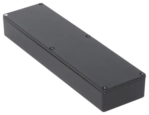 IP54 Black Die Cast Aluminium Enclosure 254x70x34.5mm
