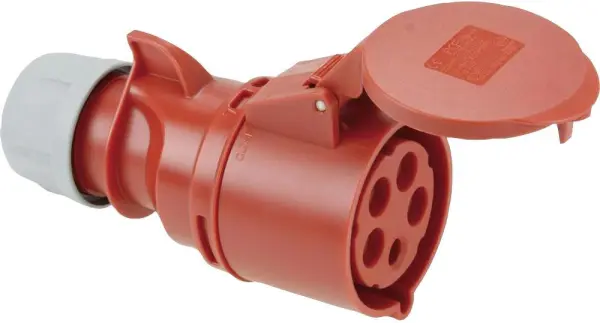 PCE Presa CEE 32A 400V, 3P+N+E, Rosso, IP44, Montaggio a Cavo