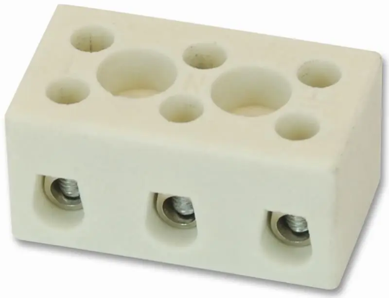 HYLEC Keramische Klemmenblok, 3-Weg, 32A 450V, Hoge Temperatuur