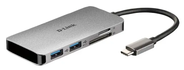 D-LINK Hub USB-C Multipuerto con HDMI y Lector de Tarjetas SD