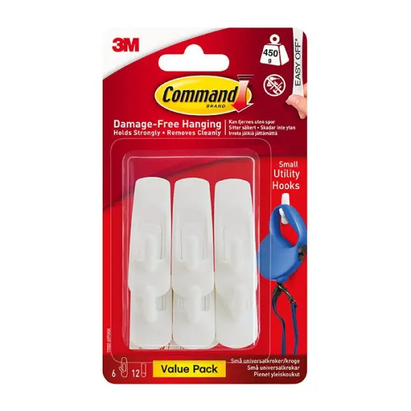 Raraion Command Small Hooks Value Pack, 6pk