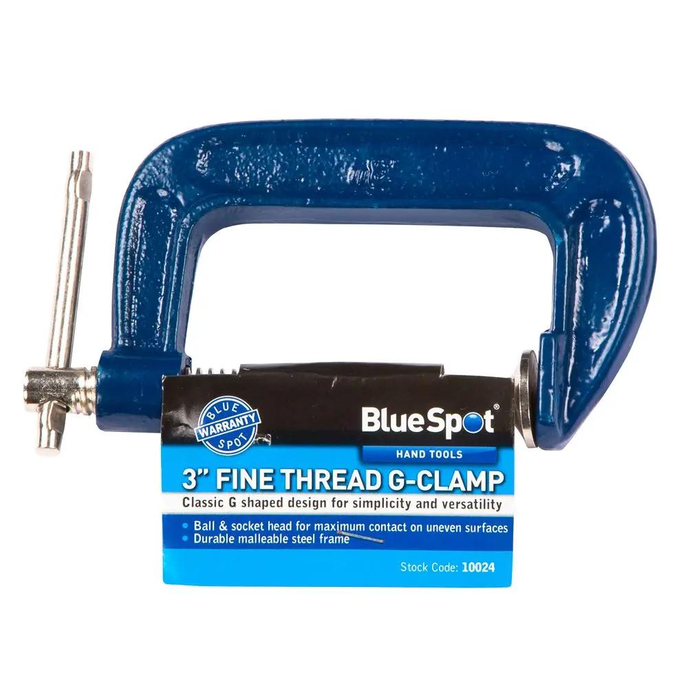 Blue Spot 75mm Fine Thread G-Clamp (3 inch)