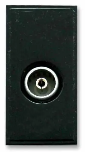 TRIAX Single Female IEC Euro Modul, Schwarz