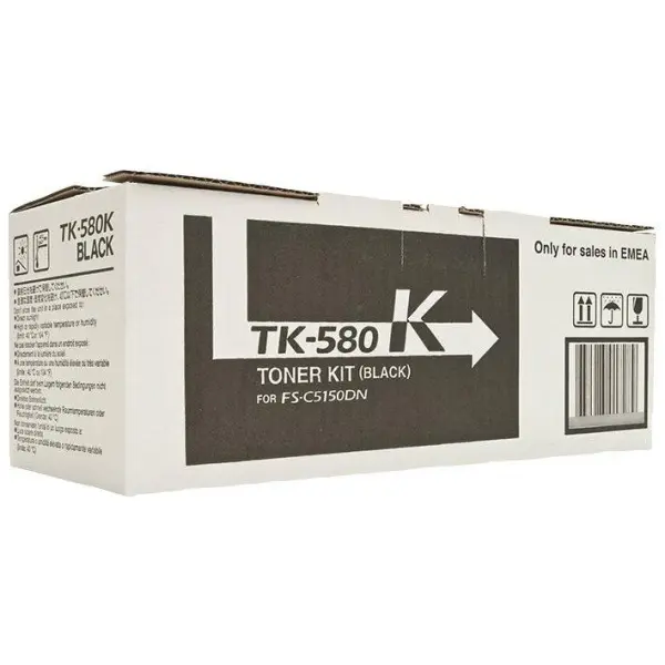 KYOCERA TK580K Black Toner Cartridge - 3500 Page Yield
