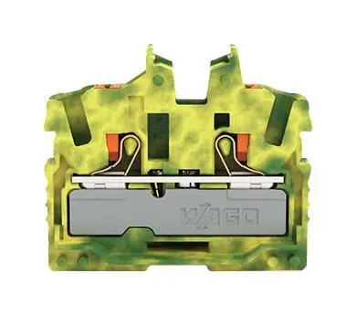 WAGO 2-Way Push-In Terminal Block, Green, 22-12 AWG, 4.42g