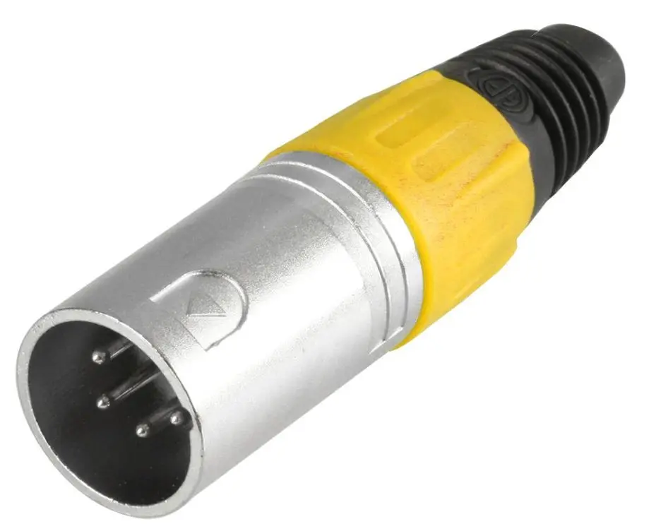 PRO SIGNAL 4-Pole XLR Plug, Yellow
