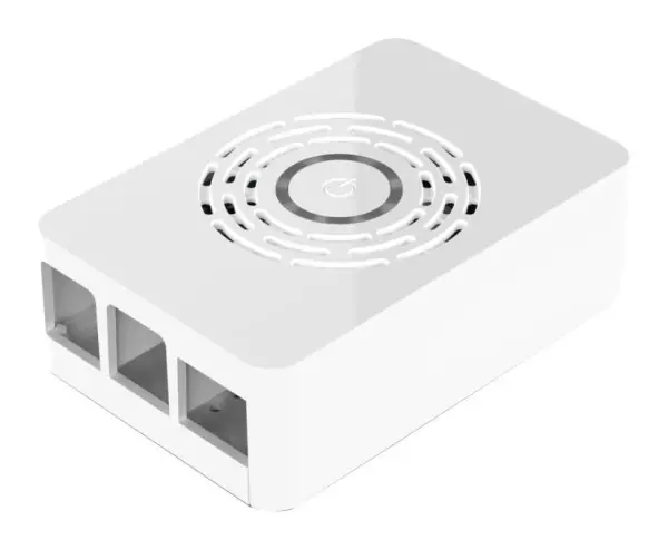 Boîtier Multicomp Pro pour Raspberry Pi 4 avec bouton d'alimentation, Blanc