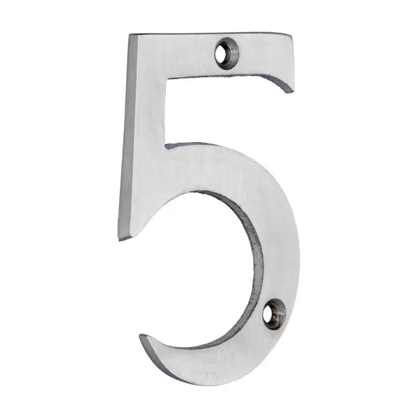 Timco Numeral de Porta em Latão - Satin Chrome 75 mm