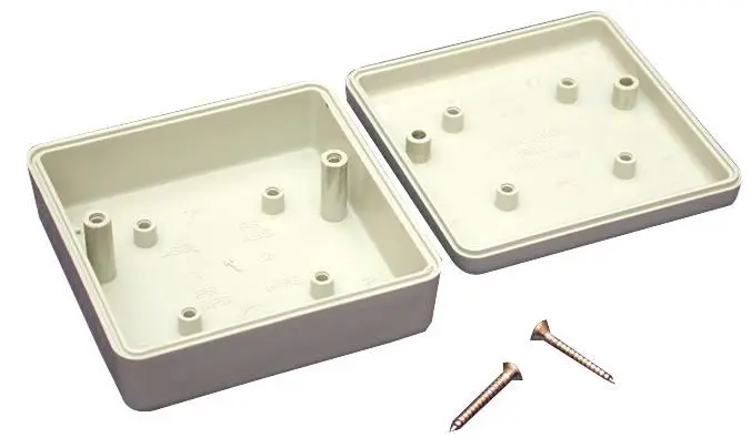 HAMMOND IP54 ABS ハンドヘルドエンクロージャー 66x66x28mm グレー