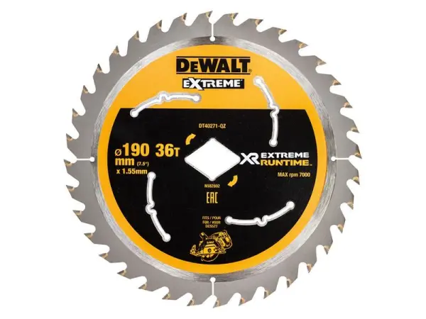 DEWALT Sierra de Disco FlexVolt Diamante, 190mm, 36 Dientes