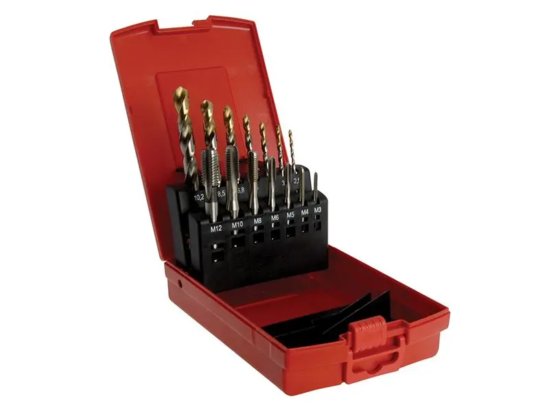 Dormer 14pc HSS MC Tap & Drill Set, TiN Coated