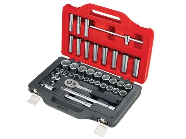 Set di Chiavi a Bussola Facom 41 Pezzi, Attacco 1/2'', in Custodia TWIN BOX