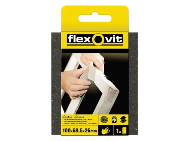 Flexovit Éponges à Poncer Double Grain, Moyen/Grossier, 100mm