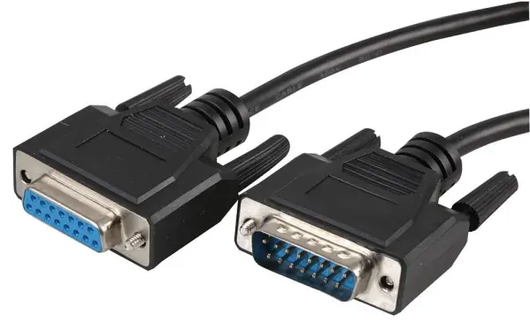 PRO SIGNAL Cable de Extensión DB15 Macho a Hembra, 2m, Negro