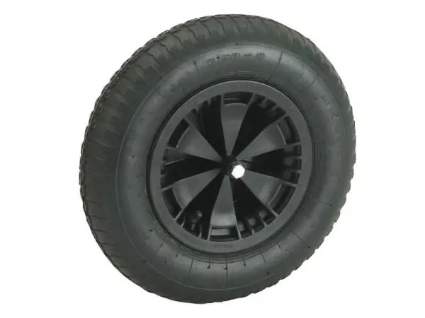 Walsall Pneumatic Barrow Wheel - Roth Bara Aeráide, 350mm Trastomhas, Tollpholl