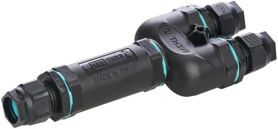 HYLEC - Inline-Kabelverbinder, T-Stück, 5-Polig, 3 Eingänge, 250V AC, 32A, IP68