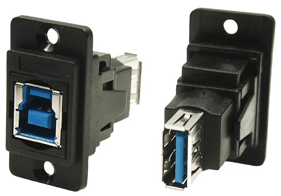 CLIFF ELECTRONIC COMPONENTS - Doppelter USB 3.0 Typ B auf Typ A Flachdurchführ-