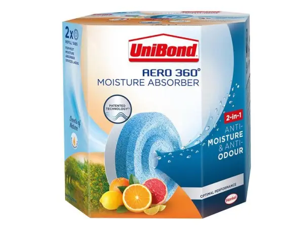 Unibond AERO 360° Feuchtigkeitsabsorber Citrus Nachfüllpack (2 Stk.)