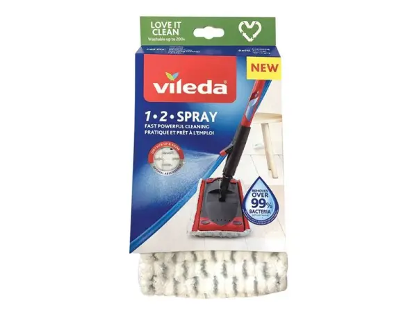 Vileda - Πανί Αντικατάστασης 1-2 Spray Mop, Μικροΐνα, Επαναχρησιμοποιούμενο