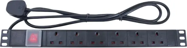 RACKYRAX 6ポート水平PDU UKプラグ対応