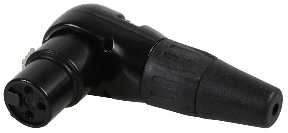 REAN RC3FR XLR Zásuvka 90°, pozlacená, zinková, 10A