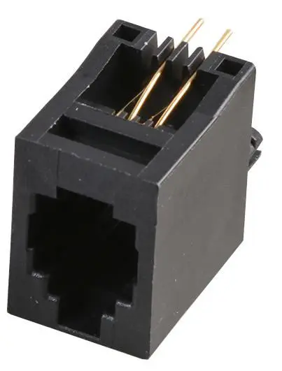 MBS CONNECT - 4P4C RJ插座, 非屏蔽式, 垂直安裝