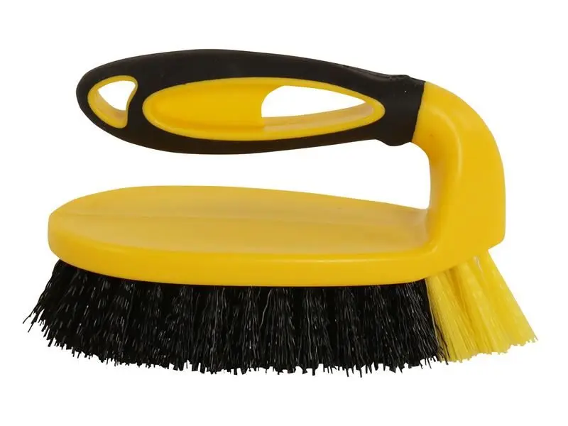 Bulldozer Large Iron Hand Scrub Brush with Dual Bristles
