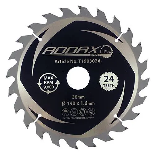 Timco Cordless Circular Saw Blade 190mm, 24T, 30mm Bore