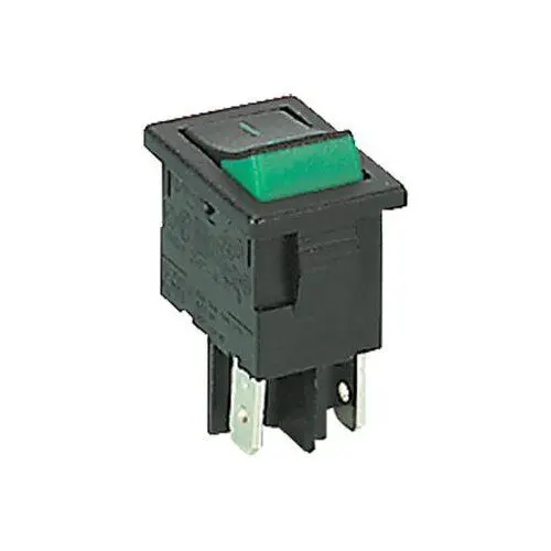 Bulgin 8500 Series SPST Rocker Switch, Black / Amber, 15A