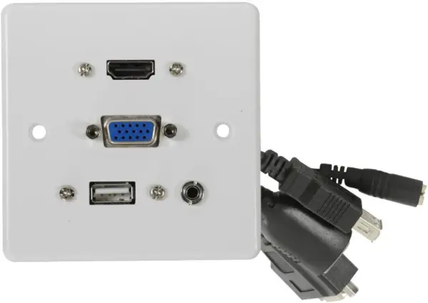 AV:LINK לוח קיר מולטימדיה בגודל סטנדרטי עם HDMI, VGA, USB ושמע