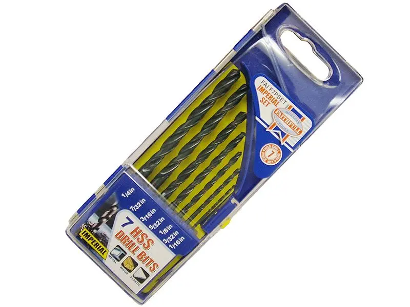 Faithfull HSS Drill Bit Set - 7 Pieces (1/16-1/4in)