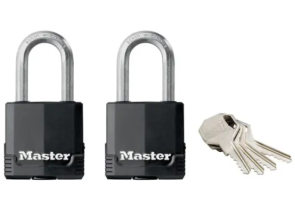 Master Lock Excell - Ανθεκτικό Κλειδαριά 45mm, 4-Πινακάκι, Ίδια Κλειδιά (x2)
