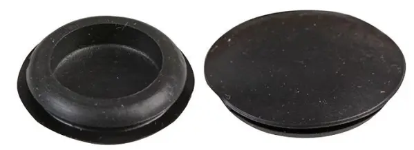 CONCORDIA TECHNOLOGIES 20mm Closed Black Rubber Cable Grommets, Pack of 100