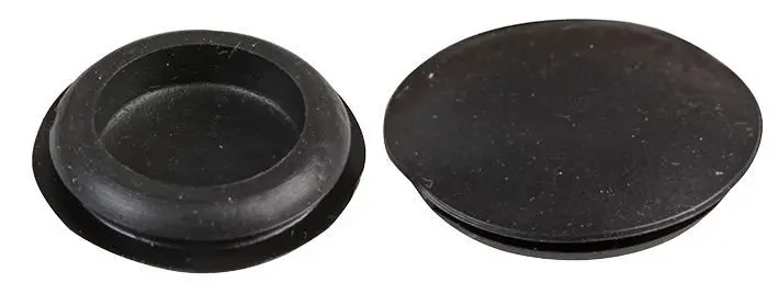 Protège-câbles en caoutchouc noir fermé CONCORDIA TECHNOLOGIES 20mm, lot de 100