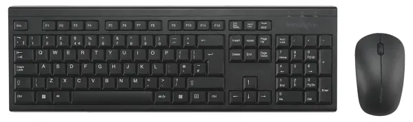 Kensington KM150 EQ Wireless Keyboard & Mouse Deskset, Black