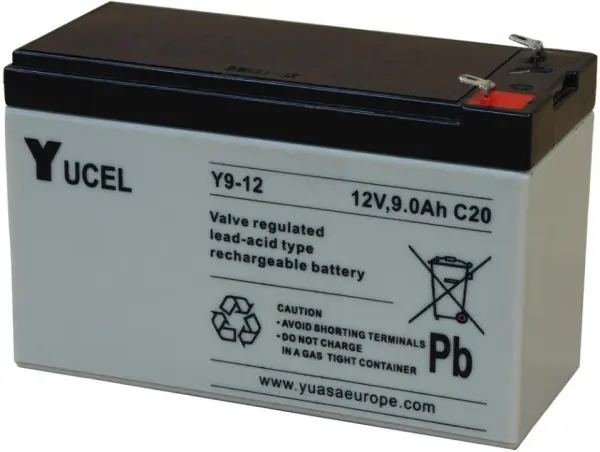 Yuasa Yucel - Batterie plomb-acide étanche 12V 9Ah