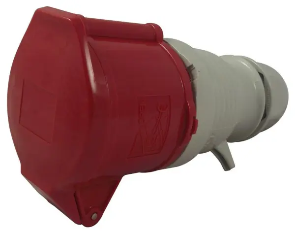 Walther 32A 415V Cable Mount CEE Socket, Red, 3P+N+E, IP44