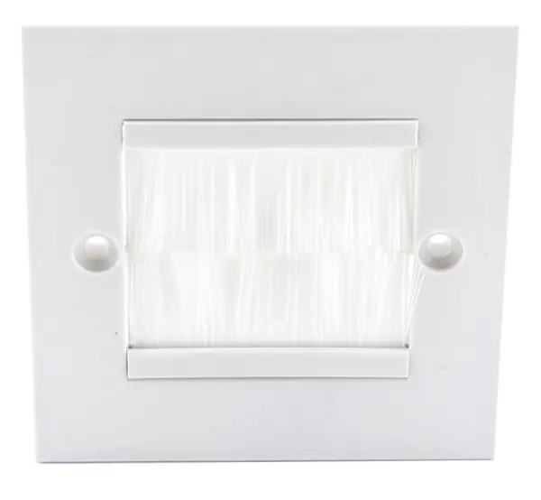 PRO SIGNAL 1-gangová bílá krytka s kartáčem