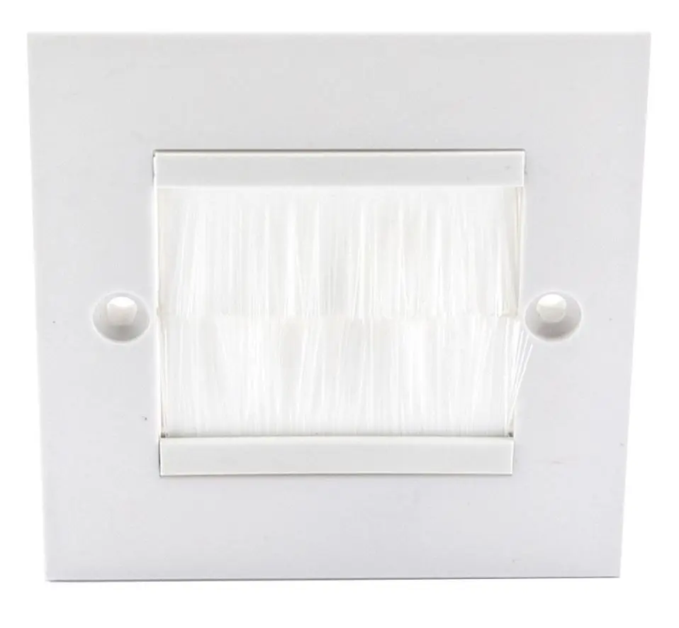 PRO SIGNAL לוח מחיצה לבן עם מברשת לתיעול כבלים, 1 יחידה