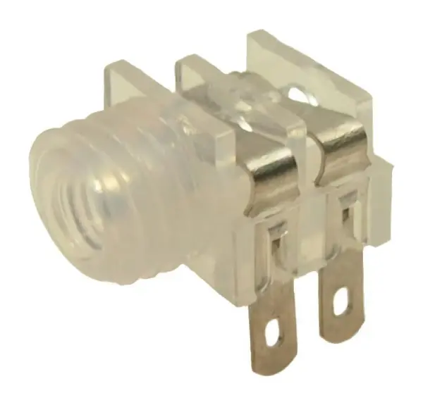 CLIFF 3.5mm Mono Jack Socket, Panel Mount, Solder Tags, Transparent
