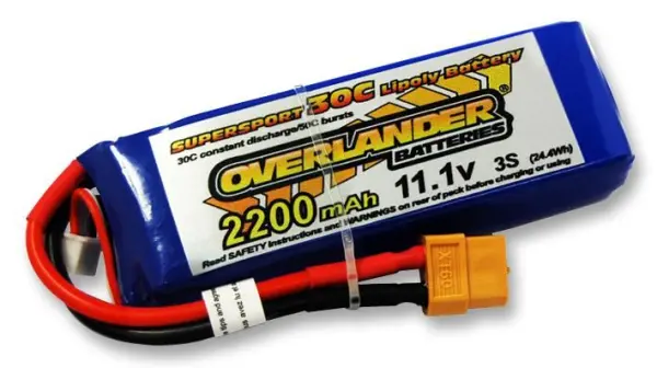 OVERLANDER Supersport Pro Batteria LiPo 2200mAh 3S 11,1V