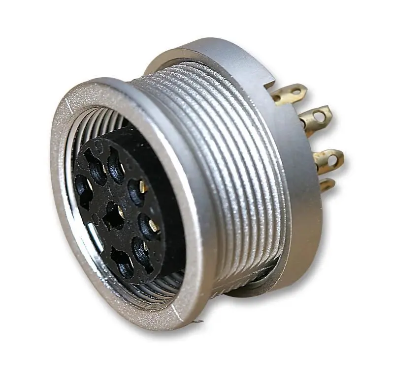 LUMBERG KFV 80 8-Pole DIN Panel Chassis Socket, Front Mount