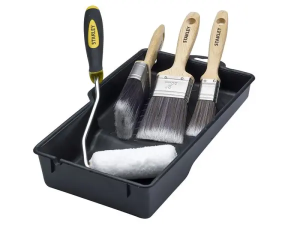 STANLEY Decorating Kit with Roller Tray, Frame & Brushes