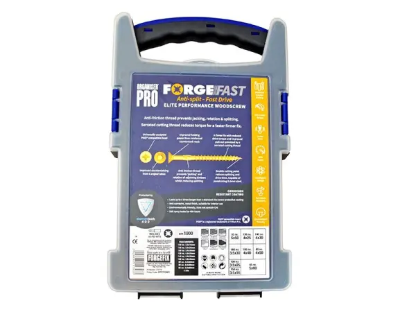 ForgeFix ForgeFast - Organisateur de 1000 vis à bois compatibles Pozi