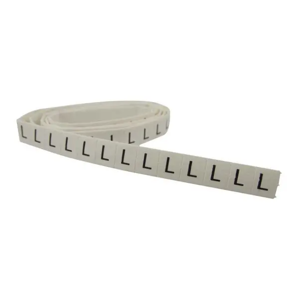 PRO POWER Pre-Printed Heat Shrink Cable Marker L White 3mm (100 Pack)