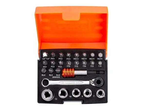 Bahco ערכת ברגים ומברגות 1/4 אינץ', 26 חלקים - 2058/S26