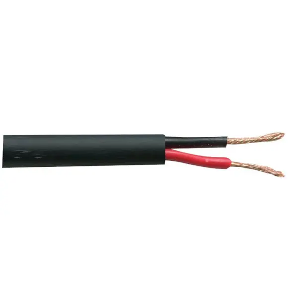 Pro-Elec High Performance 2 Core Audio Cable, 20AWG, Black, 100m