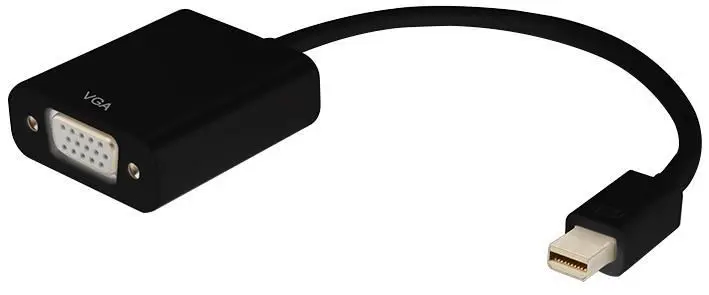 PRO SIGNAL Adaptateur Mini DP 1.2 vers VGA, Noir, 1920x1200