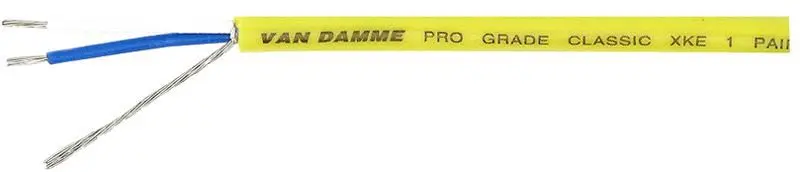 VAN DAMME Pro Grade Classic XKE 1對安裝電纜 黃色 100米卷裝