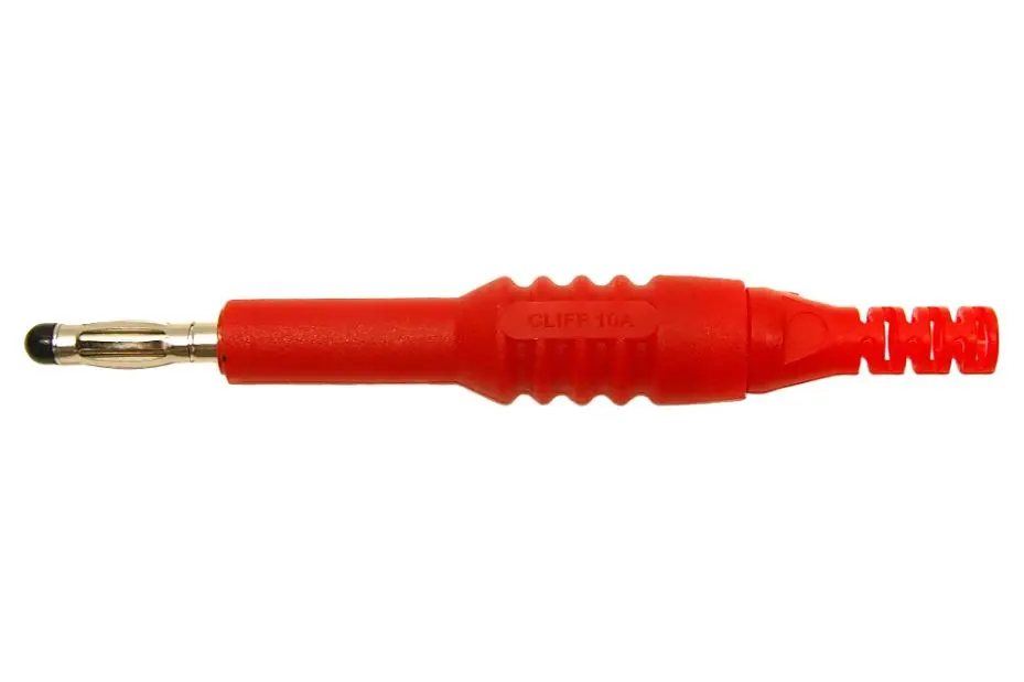 CLIFF ELECTRONIC COMPONENTS 4mm バナナプラグ レッド 可動式シュラウド付 1000V 10A
